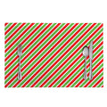 Red Green And White Candy Cane Print Placemat