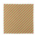 Red Green And White Candy Cane Print Silk Bandana