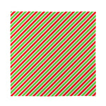 Red Green And White Candy Cane Print Silk Bandana
