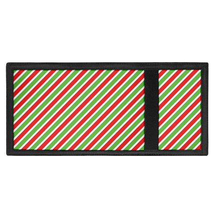 Red Green And White Candy Cane Print Trifold Wallet