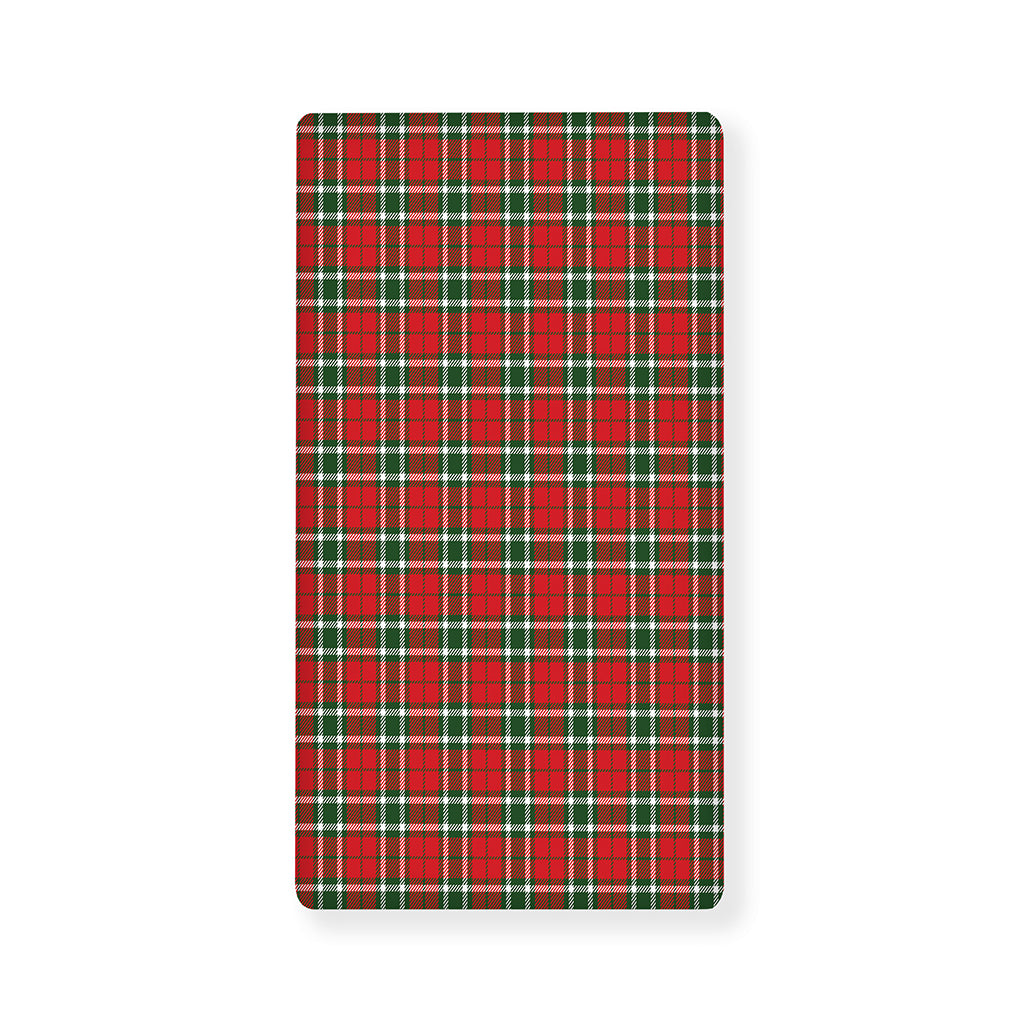 Red Green And White Tartan Pattern Print Baby Crib Sheet