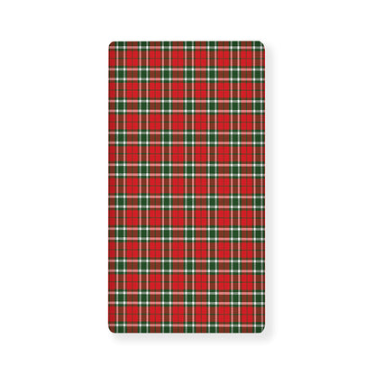 Red Green And White Tartan Pattern Print Baby Crib Sheet