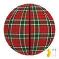 Red Green And White Tartan Pattern Print Basketball