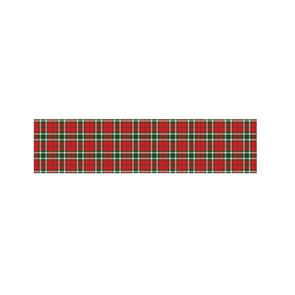 Red Green And White Tartan Pattern Print Bed Runner