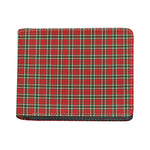 Red Green And White Tartan Pattern Print Bifold Wallet