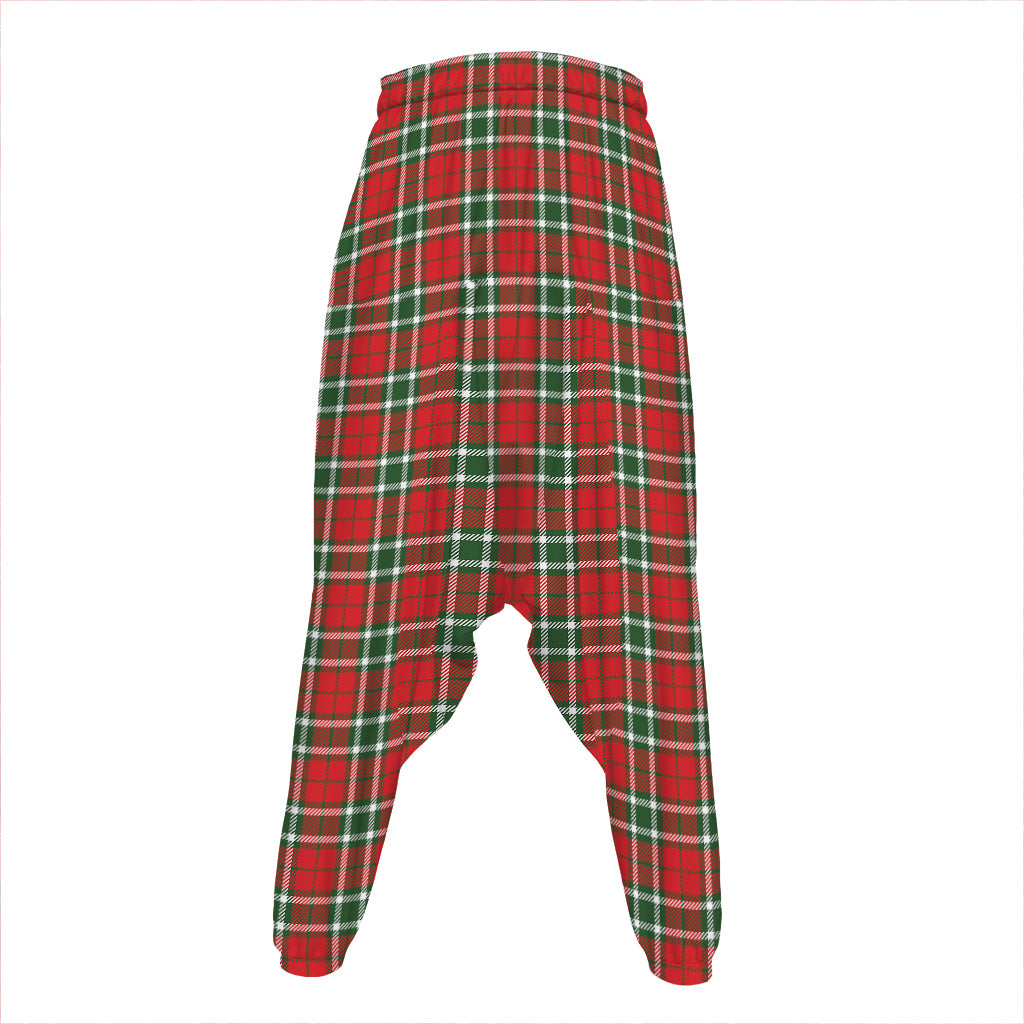 Red Green And White Tartan Pattern Print Hammer Pants