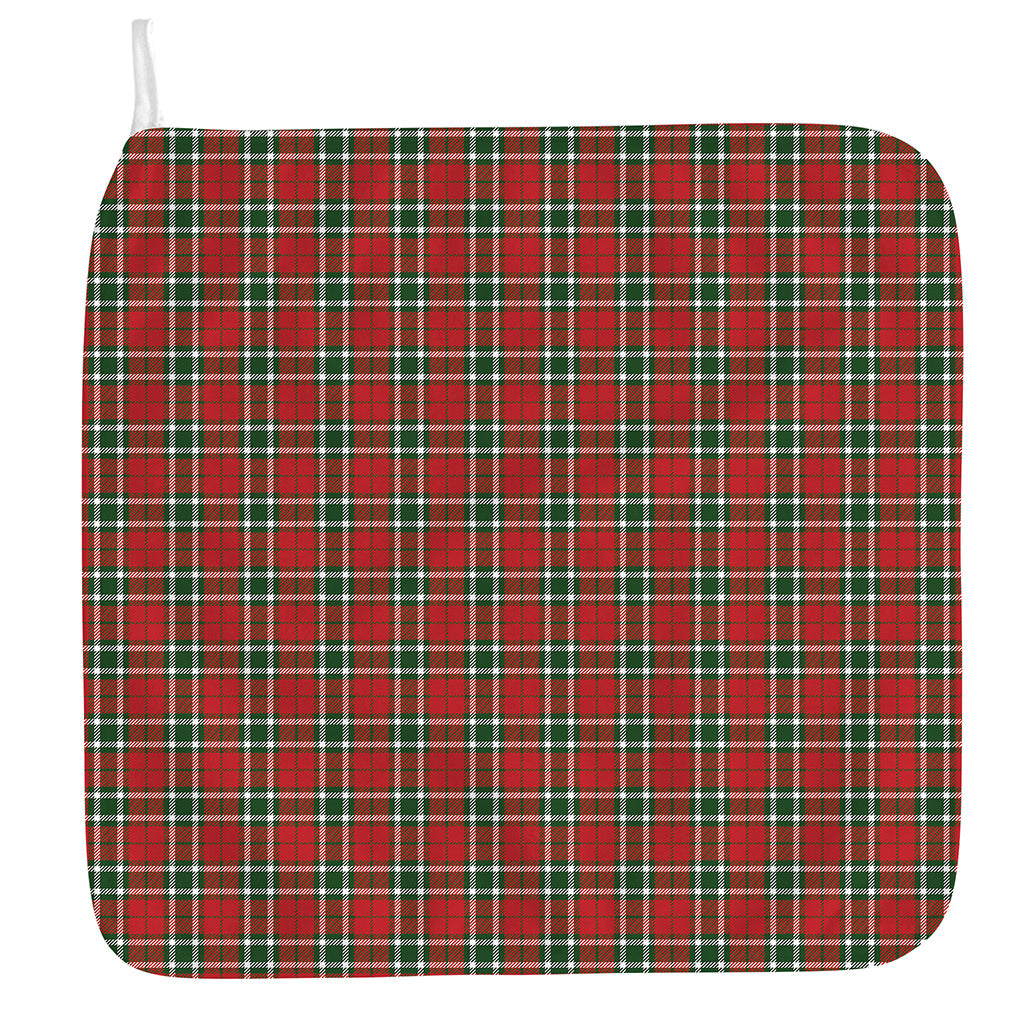 Red Green And White Tartan Pattern Print Hand Towel