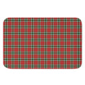 Red Green And White Tartan Pattern Print Indoor Door Mat