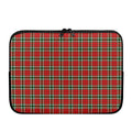 Red Green And White Tartan Pattern Print Laptop Sleeve