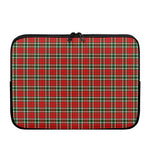Red Green And White Tartan Pattern Print Laptop Sleeve