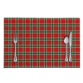 Red Green And White Tartan Pattern Print Placemat