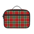 Red Green And White Tartan Pattern Print Portable Lunch Bag