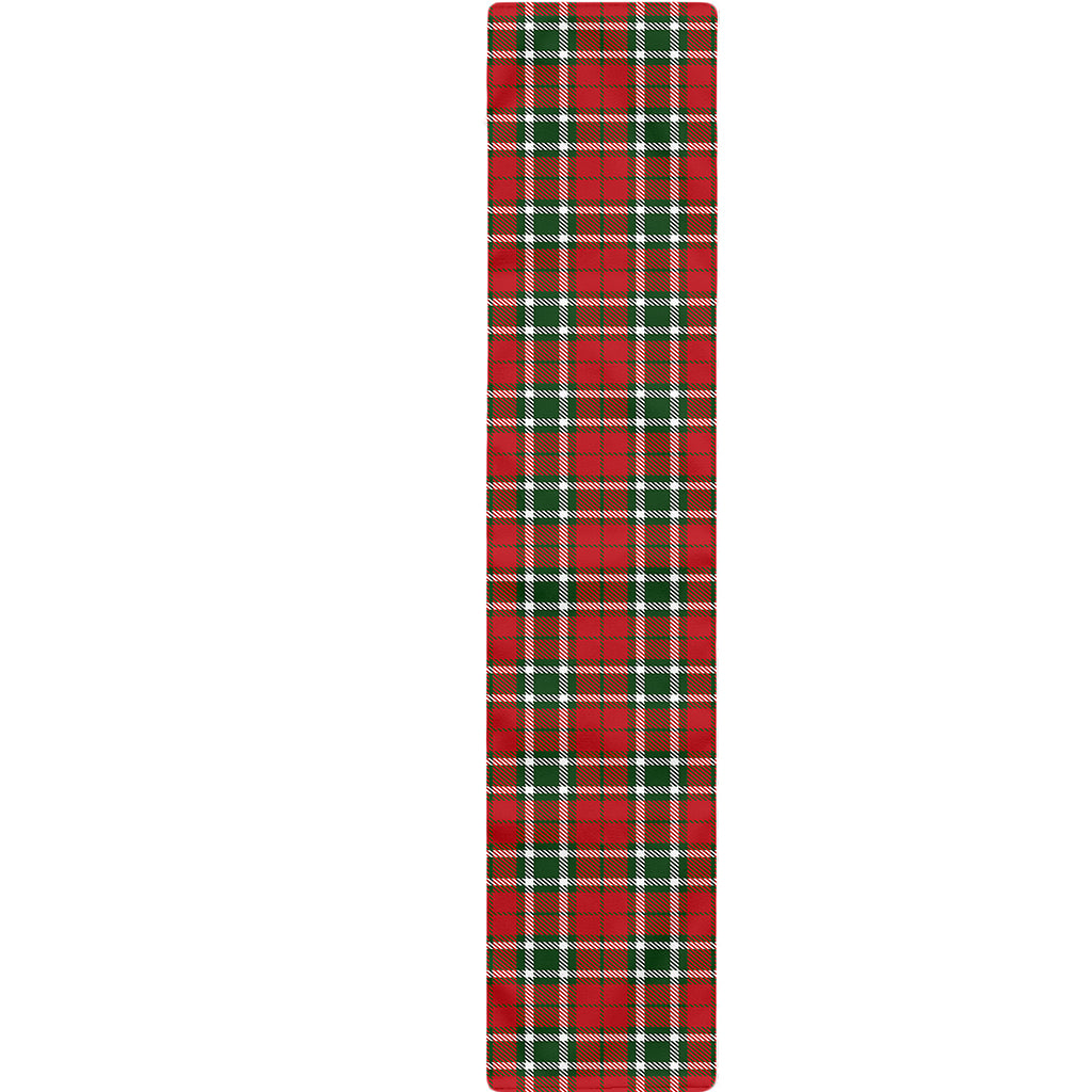 Red Green And White Tartan Pattern Print Table Runner