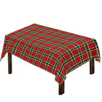 Red Green And White Tartan Pattern Print Tablecloth