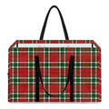 Red Green And White Tartan Pattern Print Utility Tote Bag