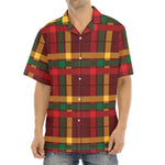 Red Green And Yellow Stewart Print Aloha Shirt