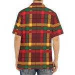 Red Green And Yellow Stewart Print Aloha Shirt