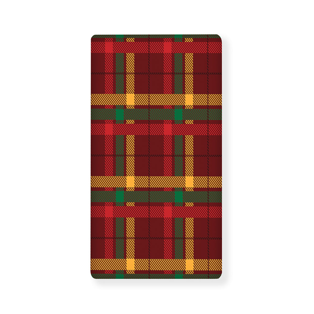 Red Green And Yellow Stewart Print Baby Crib Sheet
