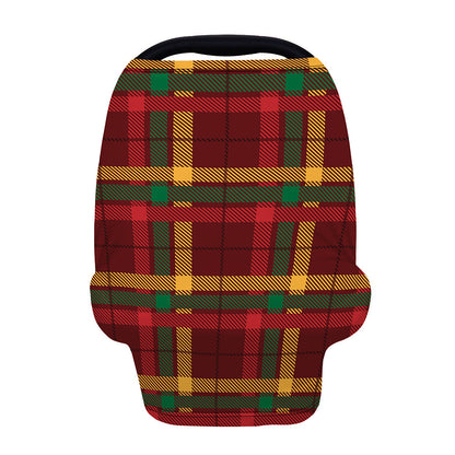 Red Green And Yellow Stewart Print Baby Seat Cover