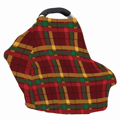 Red Green And Yellow Stewart Print Baby Seat Cover