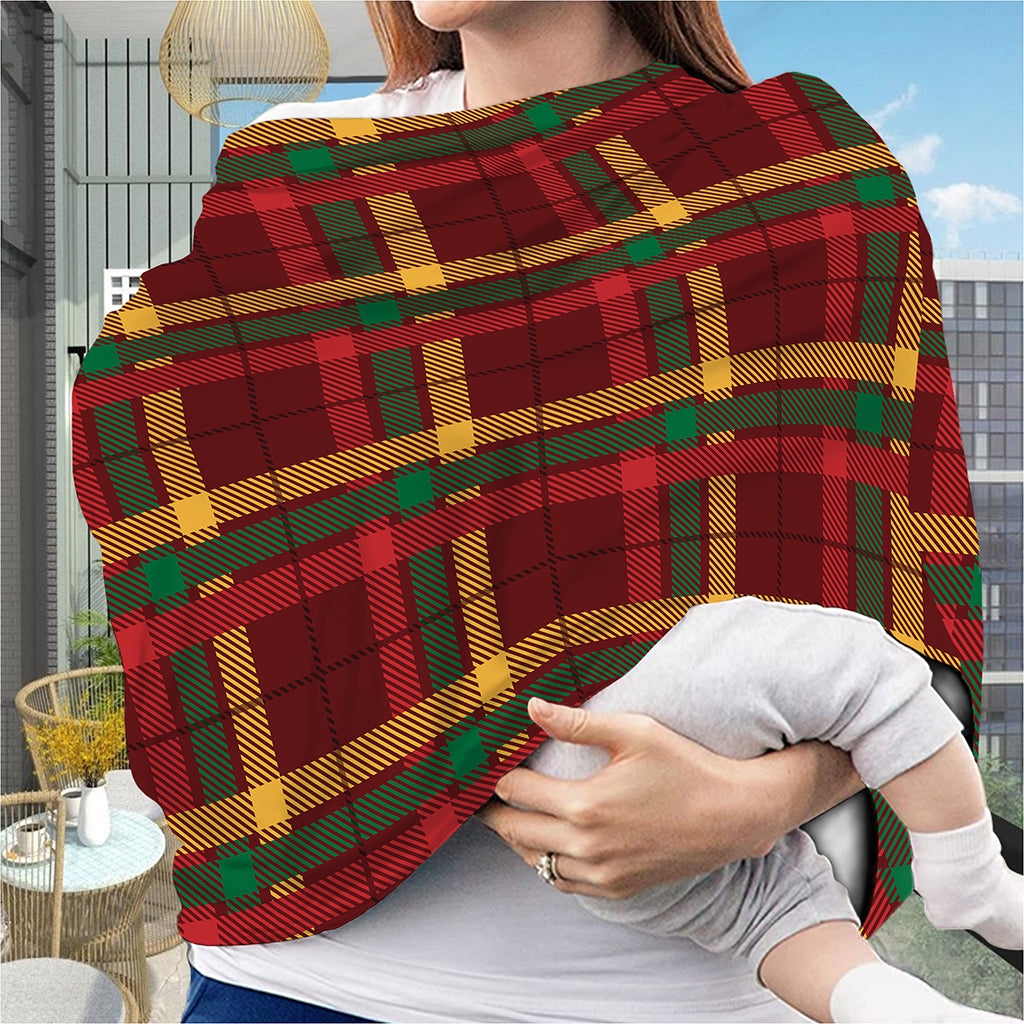 Red Green And Yellow Stewart Print Baby Seat Cover