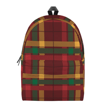 Red Green And Yellow Stewart Print Backpack