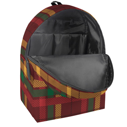Red Green And Yellow Stewart Print Backpack