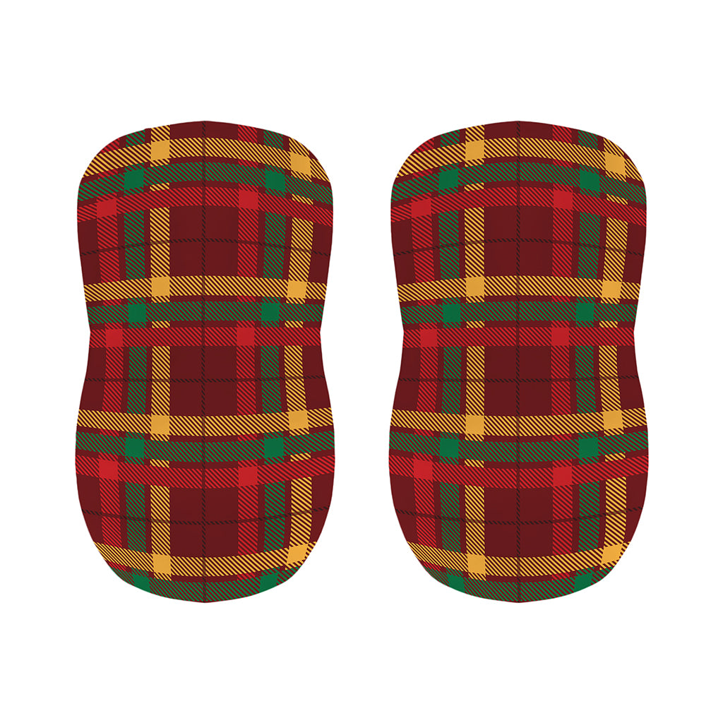 Red Green And Yellow Stewart Print Bar Stool Covers
