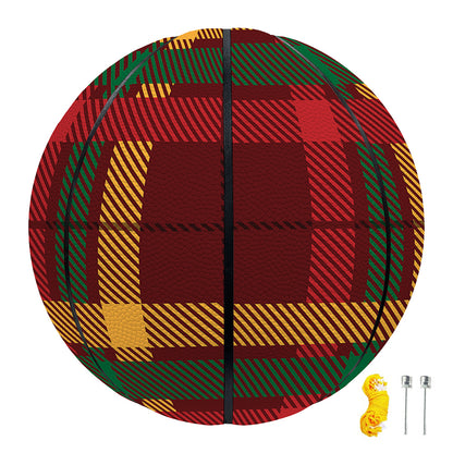 Red Green And Yellow Stewart Print Basketball