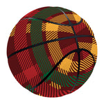 Red Green And Yellow Stewart Print Basketball