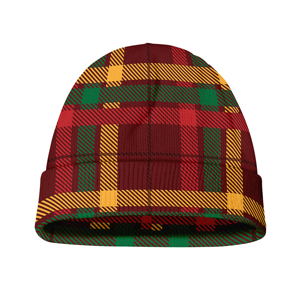 Red Green And Yellow Stewart Print Beanie