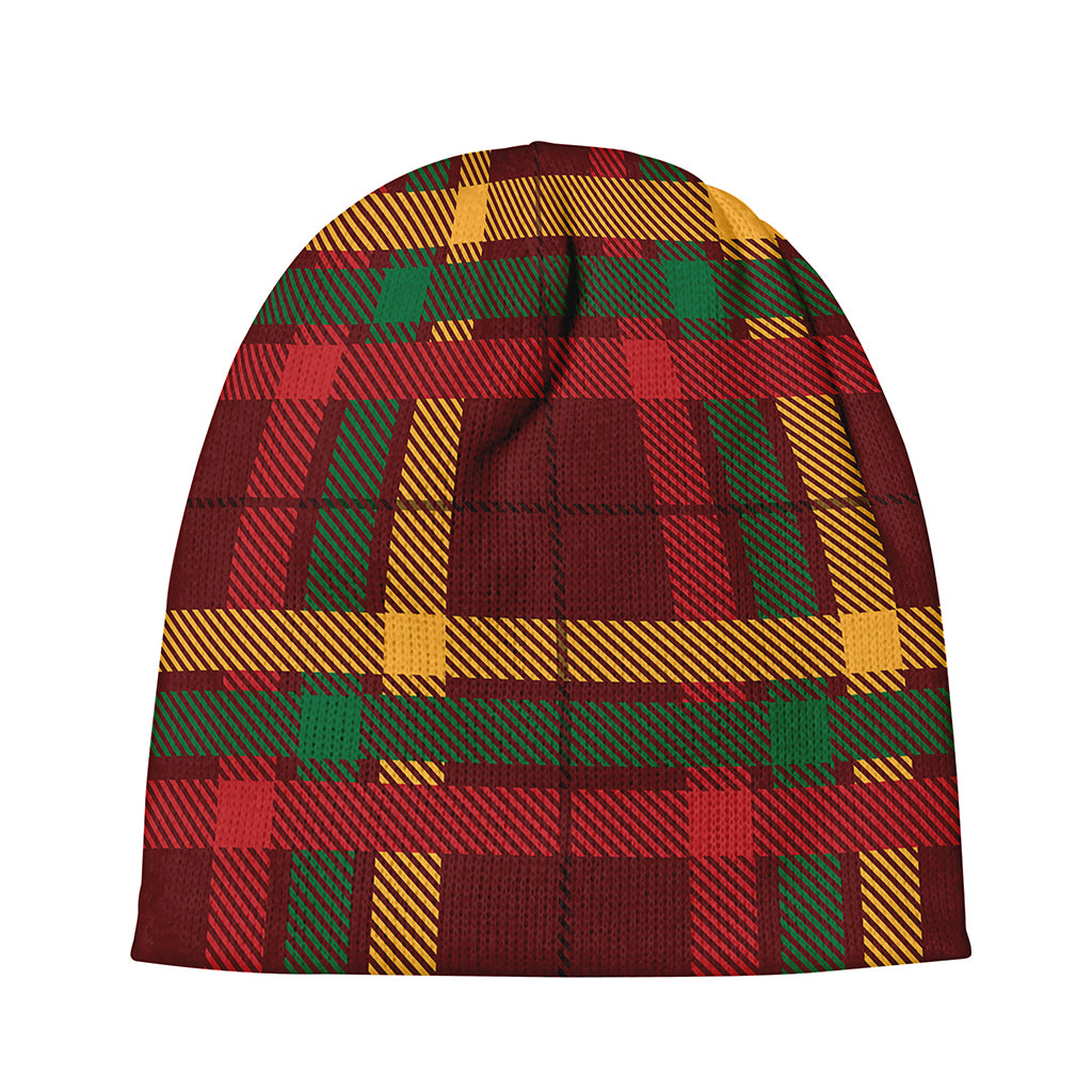 Red Green And Yellow Stewart Print Beanie