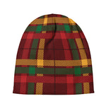 Red Green And Yellow Stewart Print Beanie