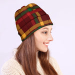 Red Green And Yellow Stewart Print Beanie