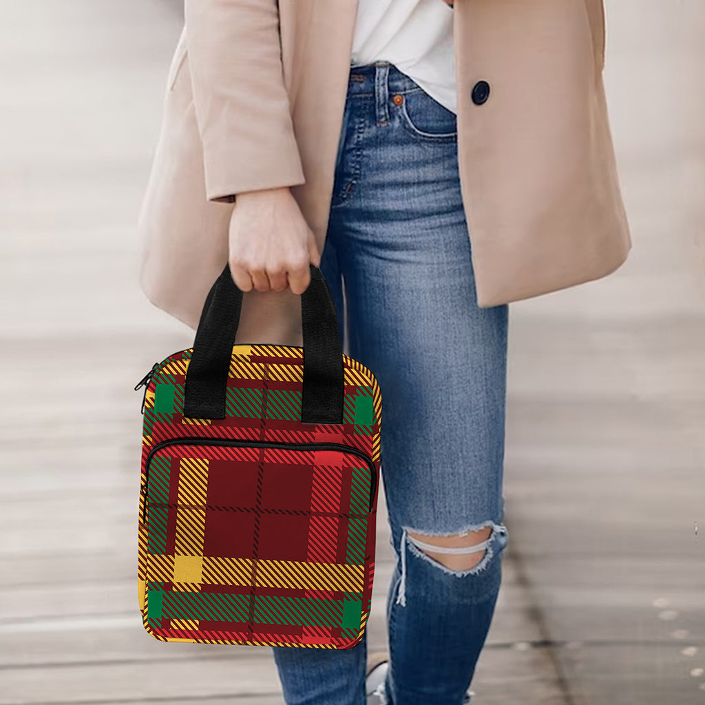 Red Green And Yellow Stewart Print Bible Tote Bag