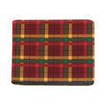 Red Green And Yellow Stewart Print Bifold Wallet