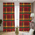 Red Green And Yellow Stewart Print Dimout Pencil Pleat Curtains