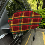 Red Green And Yellow Stewart Print Car Side Mirror Covers