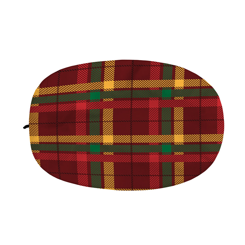 Red Green And Yellow Stewart Print Car Side Mirror Covers
