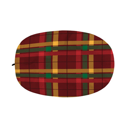 Red Green And Yellow Stewart Print Car Side Mirror Covers