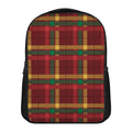 Red Green And Yellow Stewart Print Casual Backpack