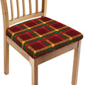 Red Green And Yellow Stewart Print Chair Cushion Cover