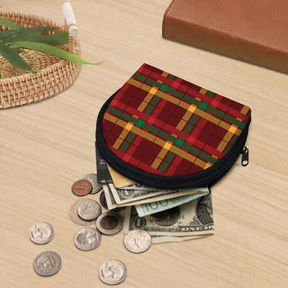 Red Green And Yellow Stewart Print Coin Purse