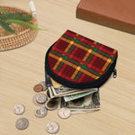 Red Green And Yellow Stewart Print Coin Purse
