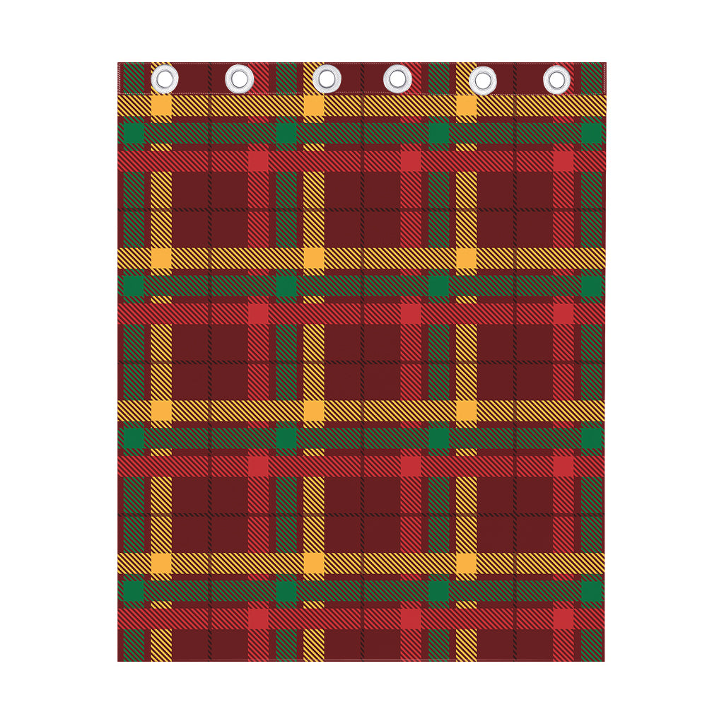 Red Green And Yellow Stewart Print Curtain