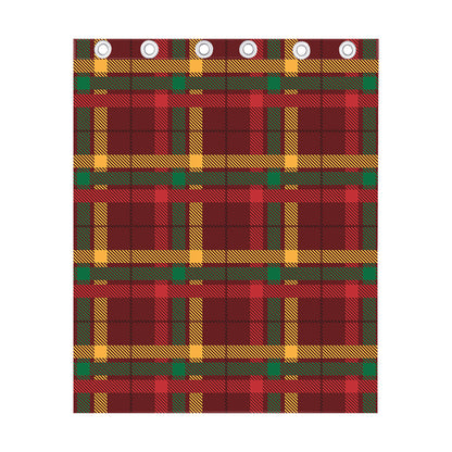 Red Green And Yellow Stewart Print Curtain