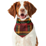 Red Green And Yellow Stewart Print Dog Bandana