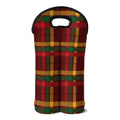 Red Green And Yellow Stewart Print Double Neoprene Wine Tote