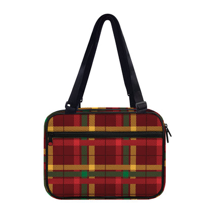 Red Green And Yellow Stewart Print Double Strap Bible Bag