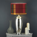 Red Green And Yellow Stewart Print Drum Lamp Shade
